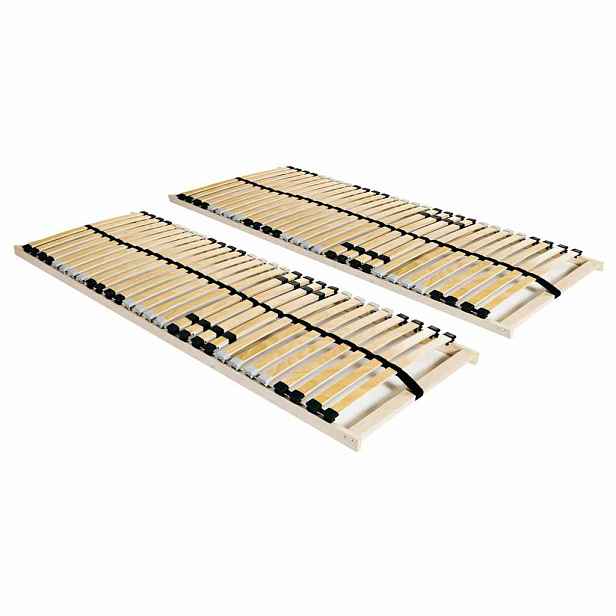 vidaXL Lamelové rošty do postele 2 ks 28 lamel 7 zón 70 x 200 cm
