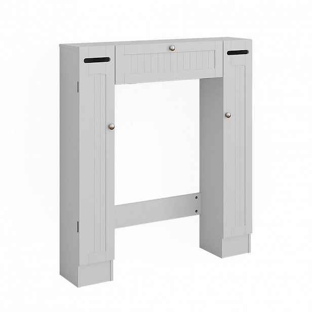 Vicco TOALETNÍ SKŘÍŇKA Bianco Bílá 89 x 99 cm Zásobník na toaletní papír vlevo a vpravo