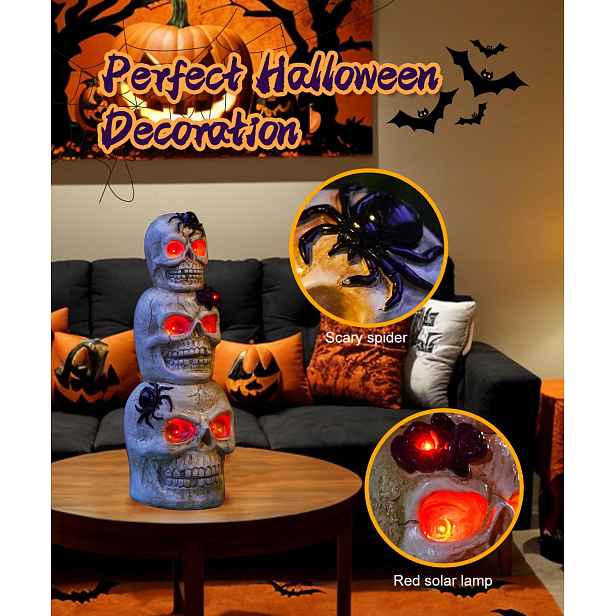 Yeomoo Lebka s solárními lampami na Halloween