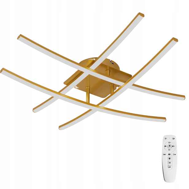 Moderní zlatá Led závěsná lampa Dálkový Ovladač