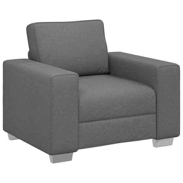 vidaXL Křeslo Tmavě šedá 100 cm textil