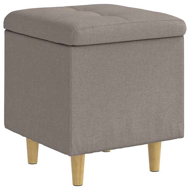vidaXL Ottoman s úložným prostorem Taupe 40 x 40 x 45 cm textil