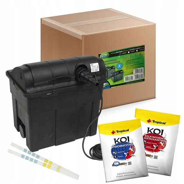 Aqua Nova Průtokový filtr NUB-6000 s Uv lampou 9W do 6000L Vodní jezírko