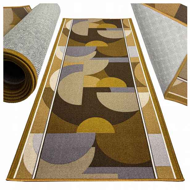 Koberec Běhoun Koberec Protiskluzový Do Kuchyně Chodby Kameleon Beige 80X250CM