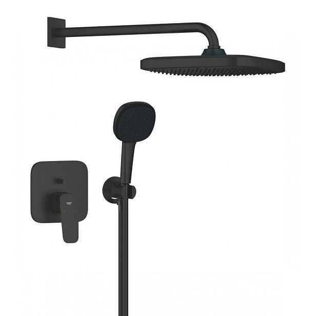 Sprchový systém Grohe Cubeo bez podomítkového tělesa černá matná 1053362430