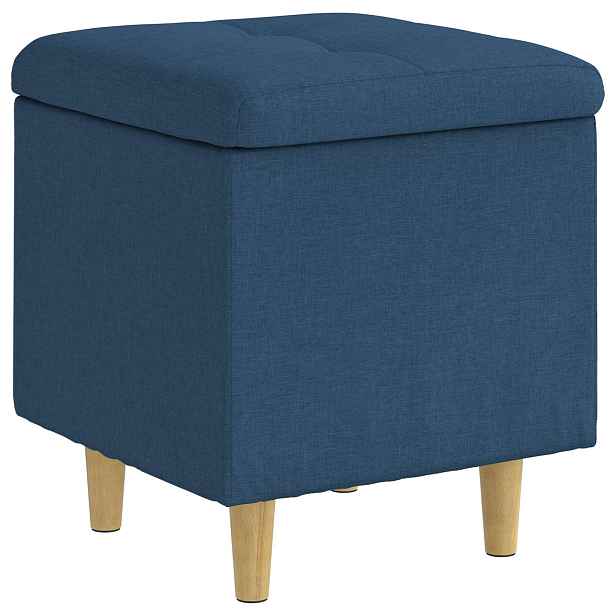 vidaXL Ottoman s úložným prostorem Modrá 40 x 40 x 45 cm textil