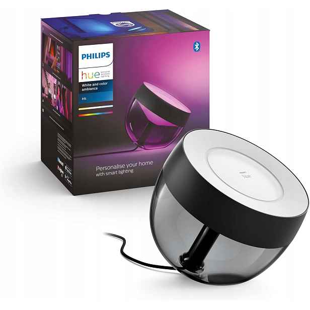 Led stolní lampa Noční 8.2W Rgb Černá Inteligentní Iris Philips Hue