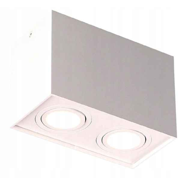 Maxlight Stropní bod Basic Square bílý dvojitý 2xGU10 50W