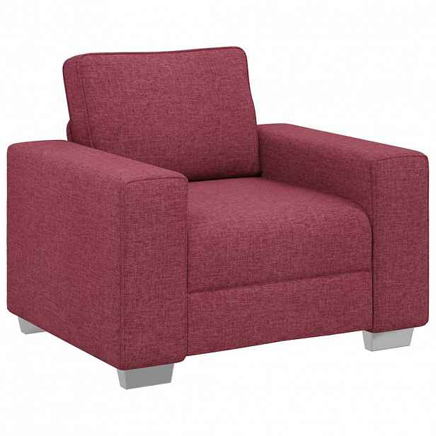 vidaXL Křeslo Víno Červené 100 cm textil