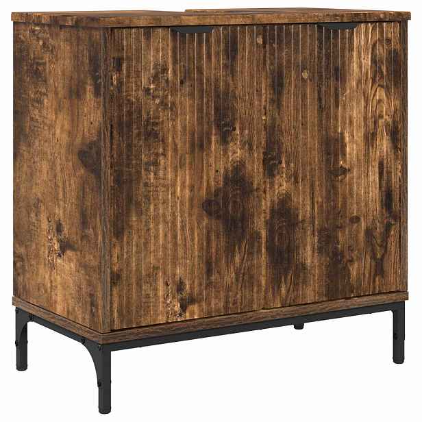 vidaXL Skříňka pod umyvadlo Kouřový dub 60,5 x 33,5 x 61 cm
