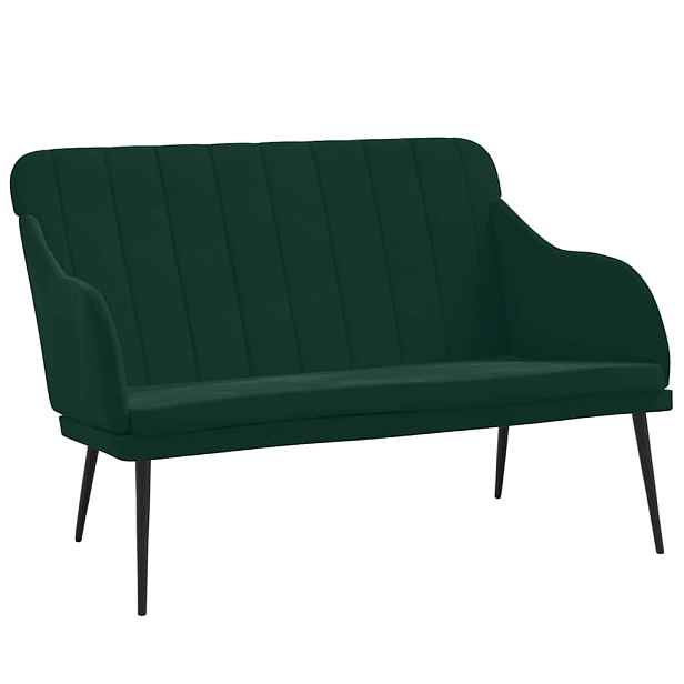 vidaXL Lavice tmavě zelená 110 x 76 x 80 cm samet