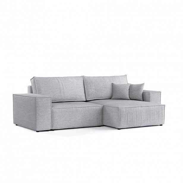 AltaBeds ROHOVÁ SEDAČKA CAVO, textil, Světle šedá