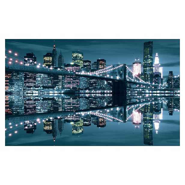 Fototapeta Brooklynský most v noci New York vinylová 208x146 lepidlo