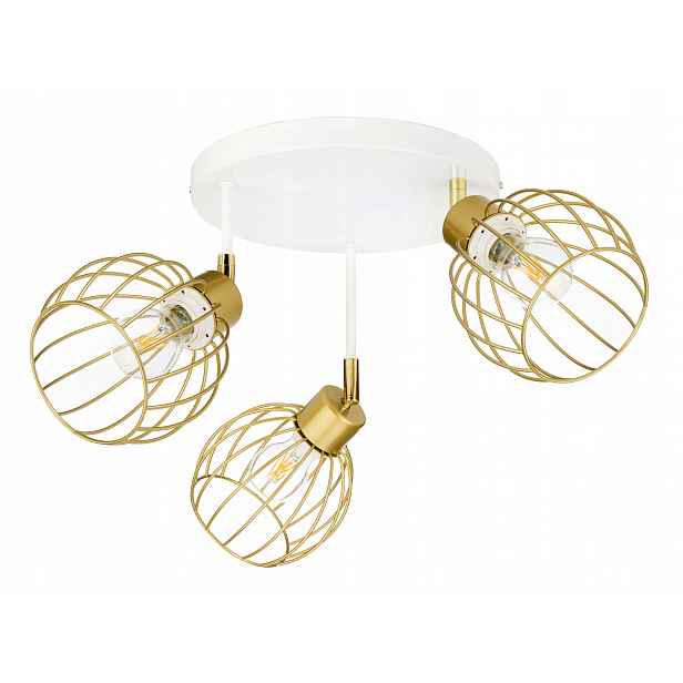 Lampa stropní svítidlo stropní lustr pohyblivý loft zlatý
