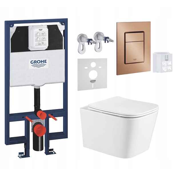 7v1 Sada Wc, Stelaz Grohe Slim Wc Mísa Imprese Tornado Tlačítko