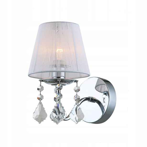 Nástěnné svítidlo Cornelia led chrom bílý křišťál E14 1x40W Italux