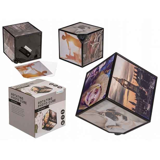 Otočná 3D Fotokostka Pro 6 Fotografií Výtisk Dárek