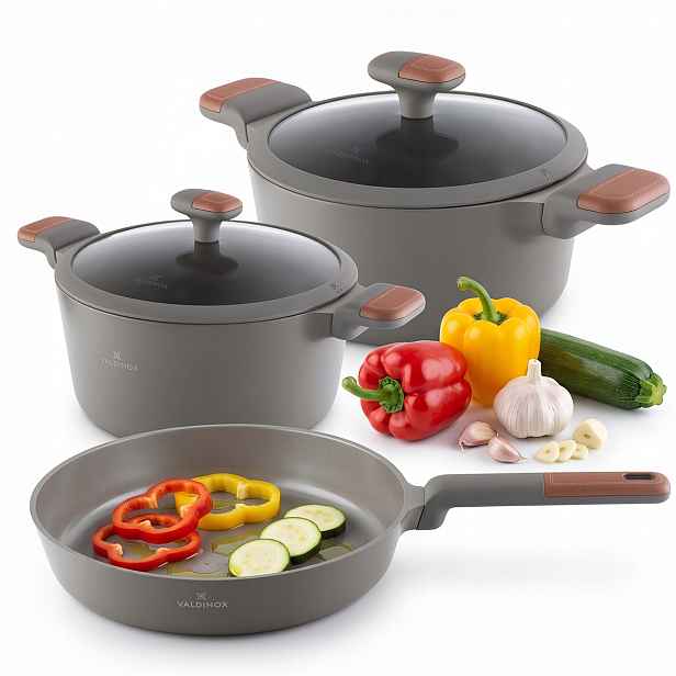 Sada hrnce 20/24 cm a pánev 24 cm s keramickým povrchem Valdinox Prestige