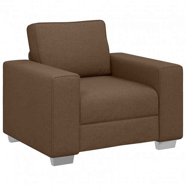 vidaXL Křeslo Hnědá 100 cm textil