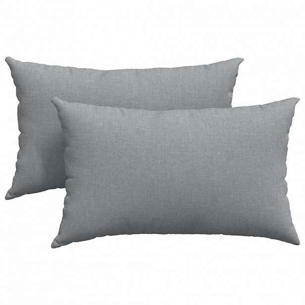 vidaXL Pohovkové polštáře 2 ks textil Světle šedá 50 x 30 cm