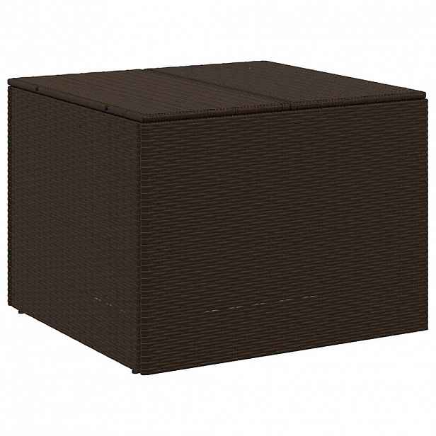 vidaXL Zahradní úložný box hnědý 291 l polyratan