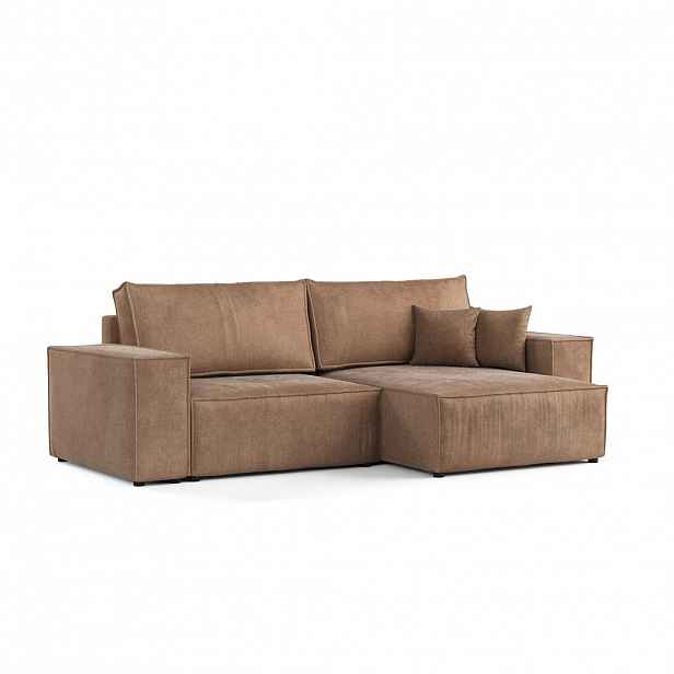 AltaBeds ROHOVÁ SEDAČKA CAVO, textil, Hnědá