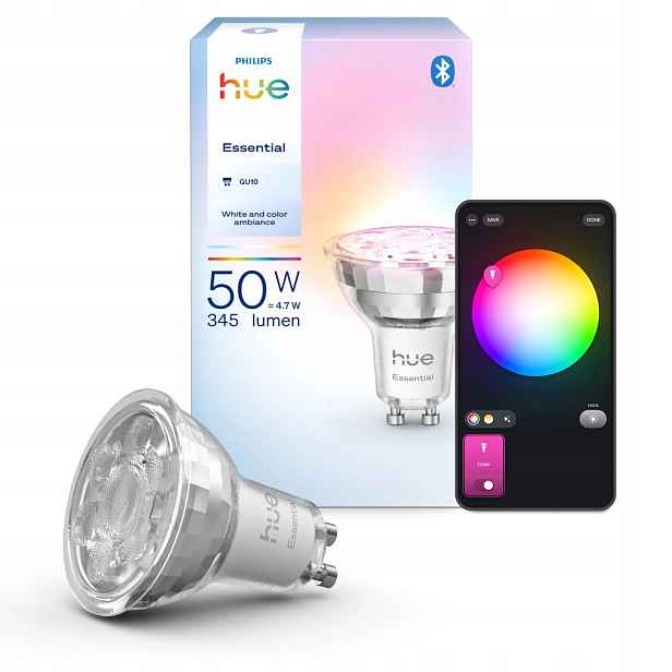 Led žárovka GU10 4,7W 345lm Cct Rgb Inteligentní Philips Hue Essential