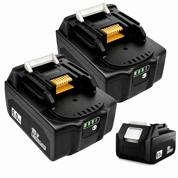 2x baterie pro Makita 18V 6Ah náhrada BL1840B BL1850 BL1850B B1860 BL1860B