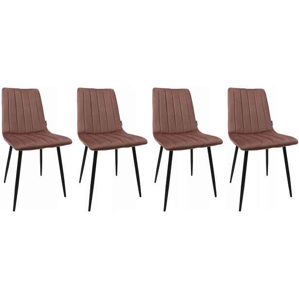 Sada 4 židlí DankorDesign Axa starorůžová