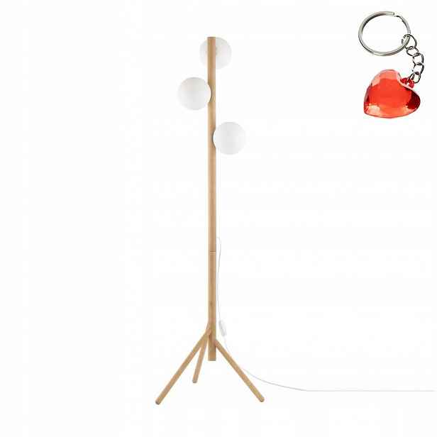Podlahová lampa do pracovny Kov Dřevo 3 Zdroje G9 Estera Tk Lighting
