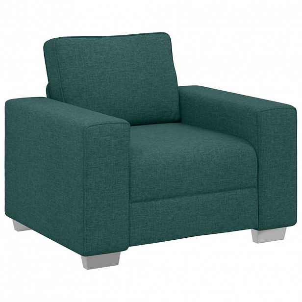 vidaXL Křeslo Tmavě zelená 100 cm textil