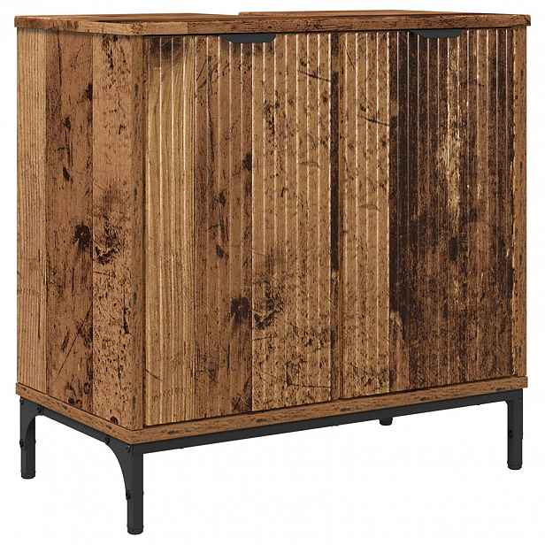 vidaXL Skříňka pod umyvadlo Staré dřevo 60,5 x 33,5 x 61 cm