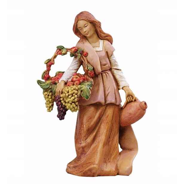 Žena S Ovocem – Figurka Do Betlému – Pro Figurky 12 CM – Italská Společnost Fontanini