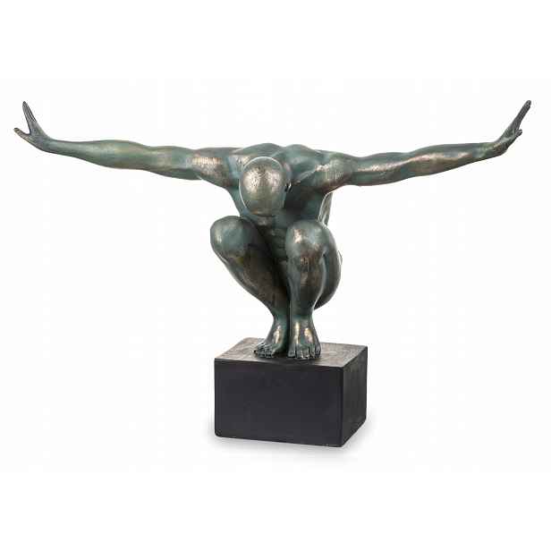 Figurka Figurky Bond modrá, zlatá, černá 31x49x15