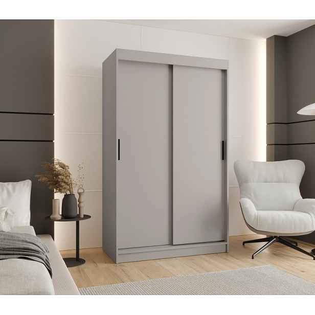 Šatní skříň s posuvnými dveřmi 120 cm CASANDRA - kašmír