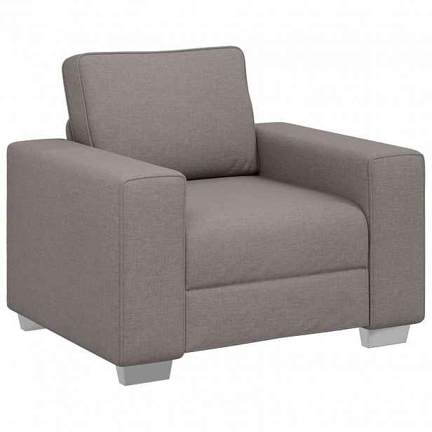 vidaXL Křeslo Taupe 100 cm textil