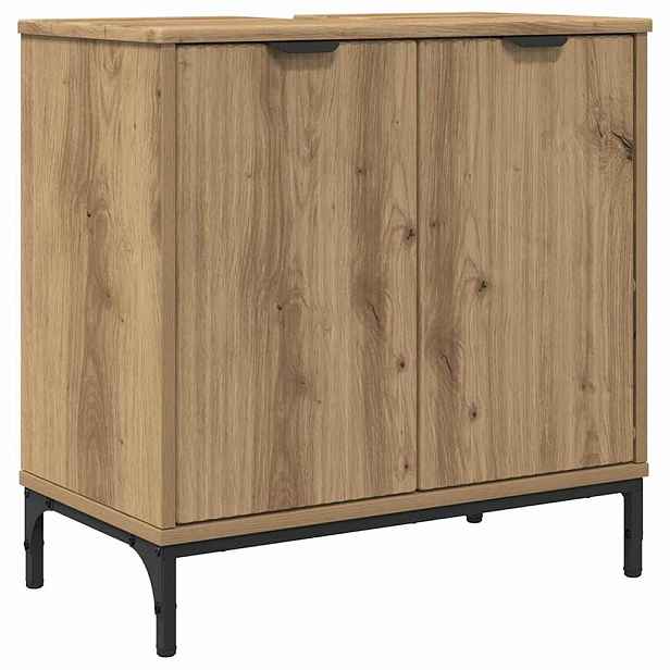 vidaXL Skříňka pod umyvadlo Artisanový dub 60,5 x 33,5 x 61 cm