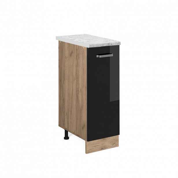 Vicco LÉKÁRNIČKOVÁ SKŘÍŇKA R-Line Černý vysoký lesk 30 cm PD Mramor