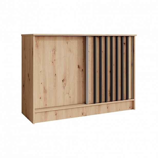 Beautysofa KOMODA Horizon se 2 posuvnými dvířky, dub Artisan, 120 cm