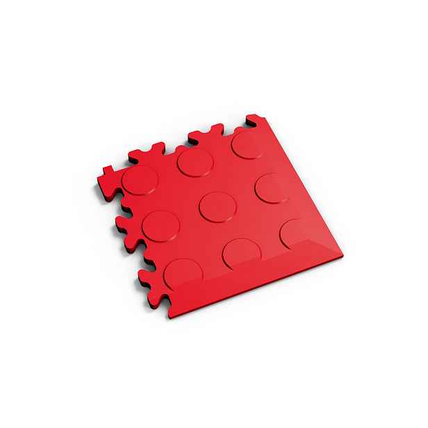 Dlaždice rohová Fortelock Machine industry penízky ROSSO RED