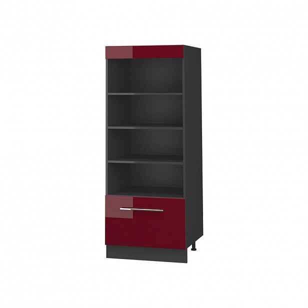 Vicco KUCHYŇSKÝ REGÁL Fame-Line, Bordó červená vysoký lesk/Antracit, 60 cm
