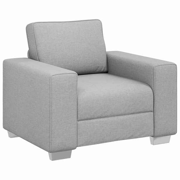 vidaXL Křeslo Oblačno šedá 100 cm textil