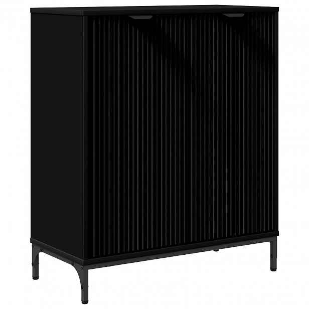 vidaXL Servírovací skříň Černá 69,5 x 33 x 82 cm Kompozitní dřevo