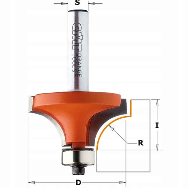 Zaoblovací fréza Hm s ložiskem a stopkou 8 mm Cmt 938 380 11