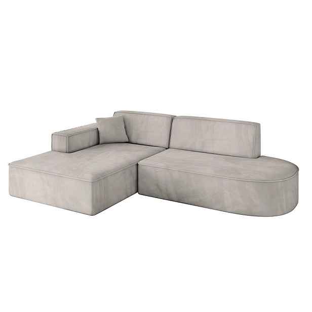 ALTDECOR ROHOVÁ SEDAČKA s otomanem, levá IREA-L1-v4 232x165x77 Světle hnědá Velur