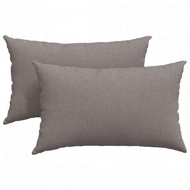 vidaXL Pohovkové polštáře 2 ks textil Taupe 50 x 30 cm