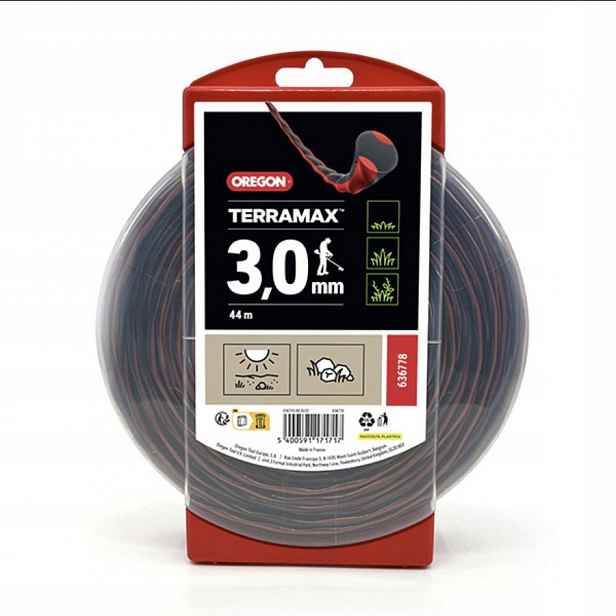 Žací struna 3, 0 mm x 44 m Oregon Terramax