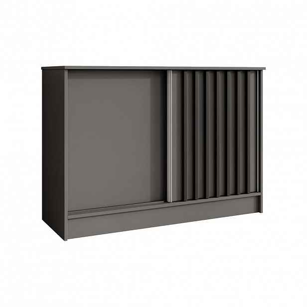 Beautysofa KOMODA Horizon se 2 posuvnými dvířky, grafit, 120 cm