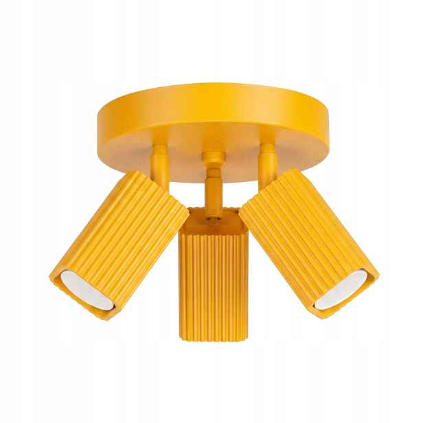 Sollux Lighting stropní svítidlo rayo žlutá 3xGU10 10W kulatá