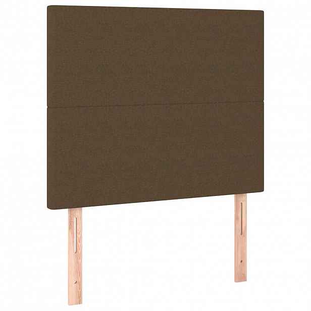 vidaXL Čelo postele tmavě hnědé 80x5x118/128 cm látkové